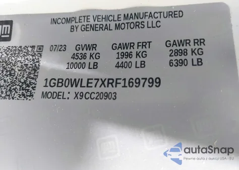 2024 Chevrolet Silverado 2500Hd 2Wd Long Bed Work Truck from USA, damaged, VIN 1GB0WLE7XRF169799